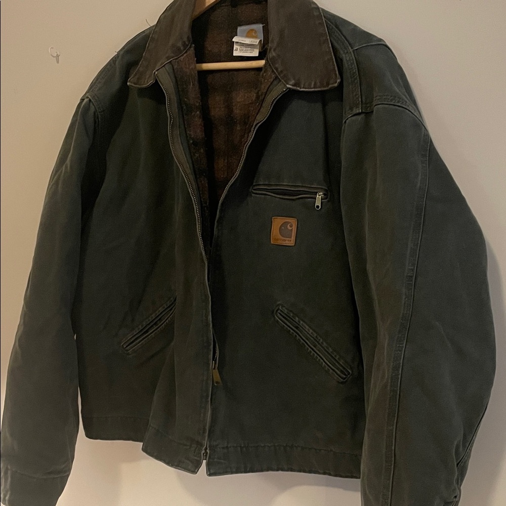 Vintage 2000 Carhartt Detroit J97MOS Canvas Work Jacket. Made in USA.